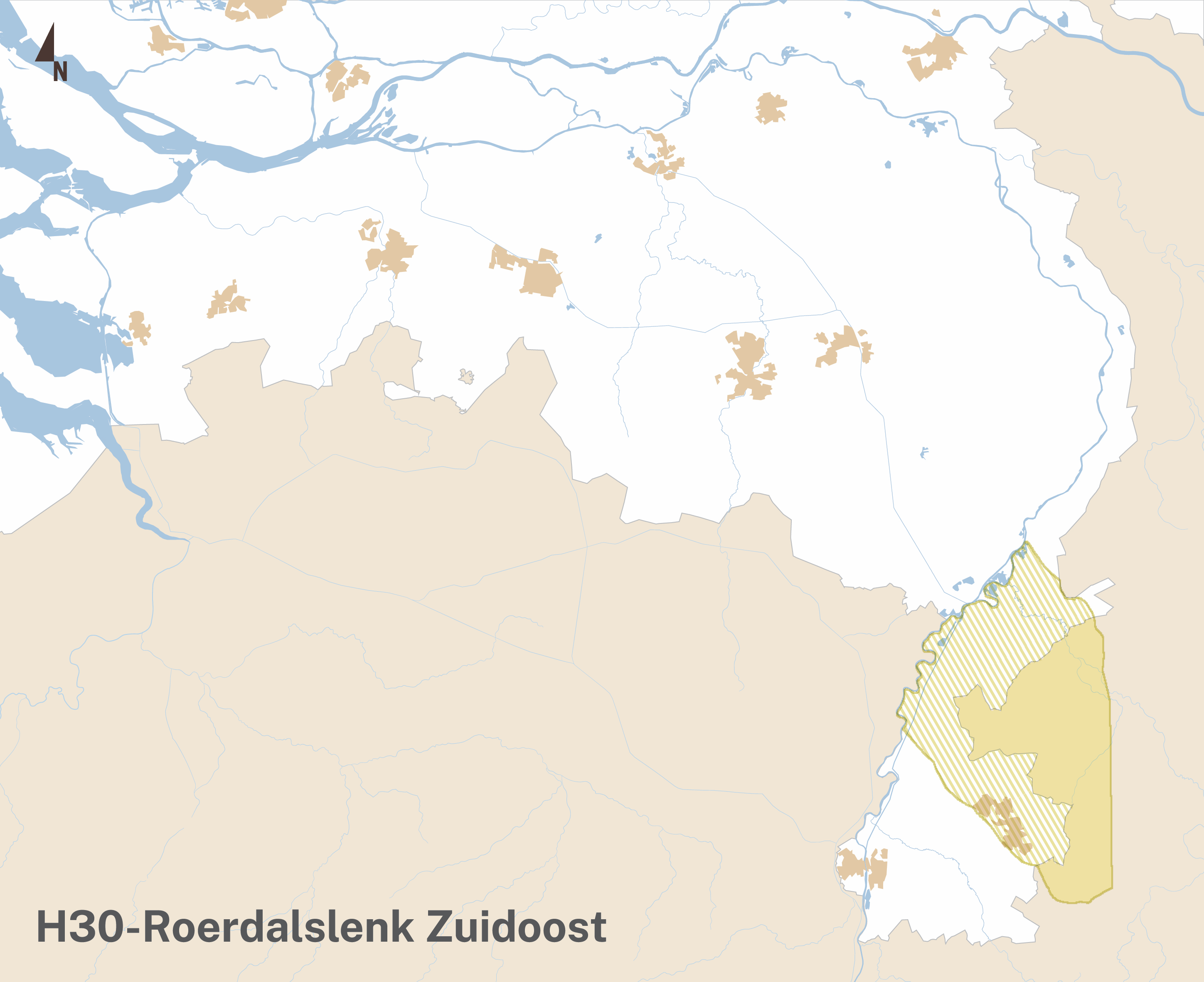 Figuur H3O-Roerdalslenk Zuidoost modelgebied