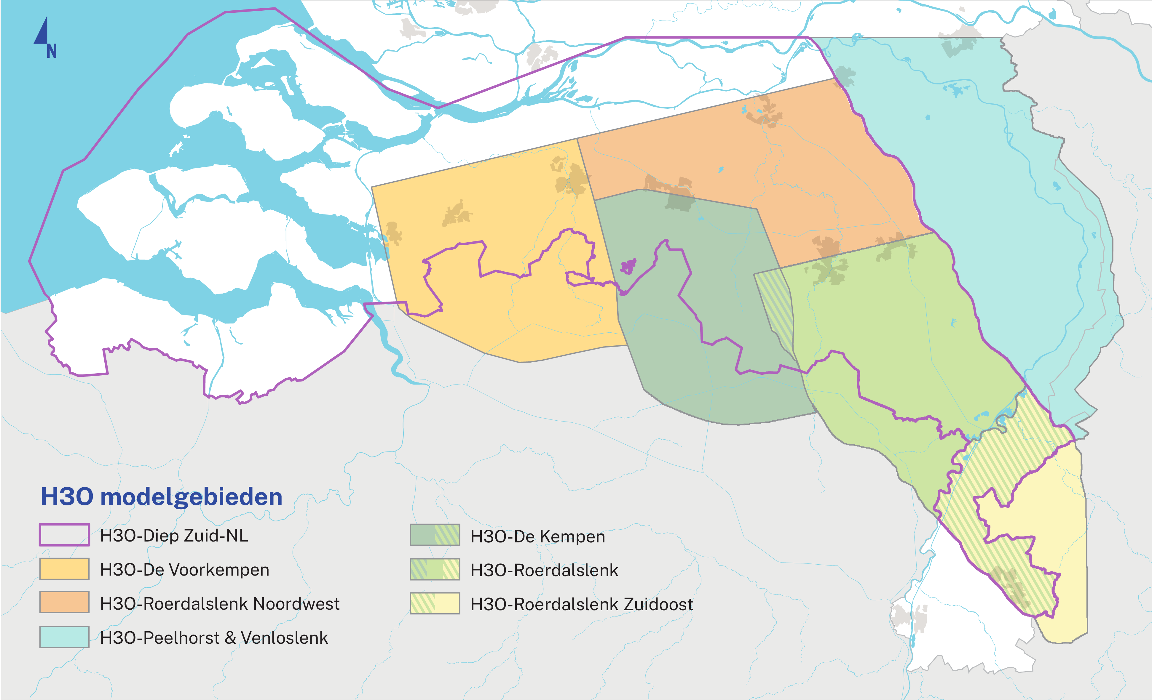 H3O Modelgebieden februari 2026
